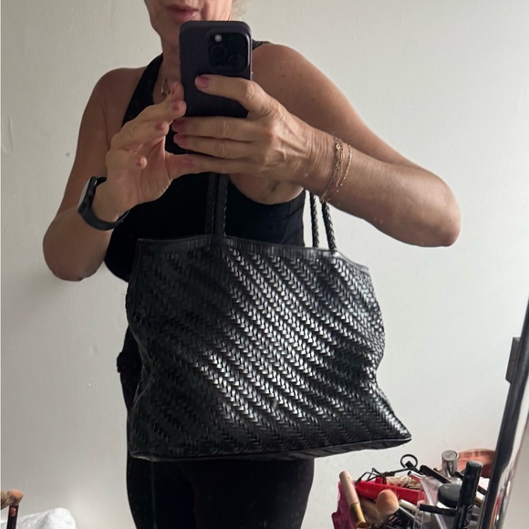 Bembien Black Leather Gabrielle Tote Bag - Picture 1 of 11